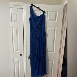 Adriana Papell blue one should maxi dress